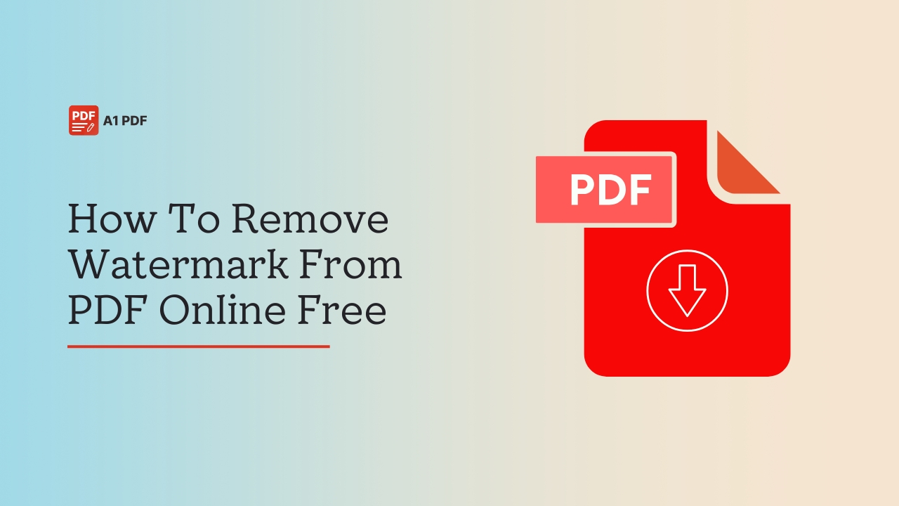 How To Remove Watermark From PDF Online Free